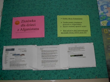informacja na ciennej gazetce