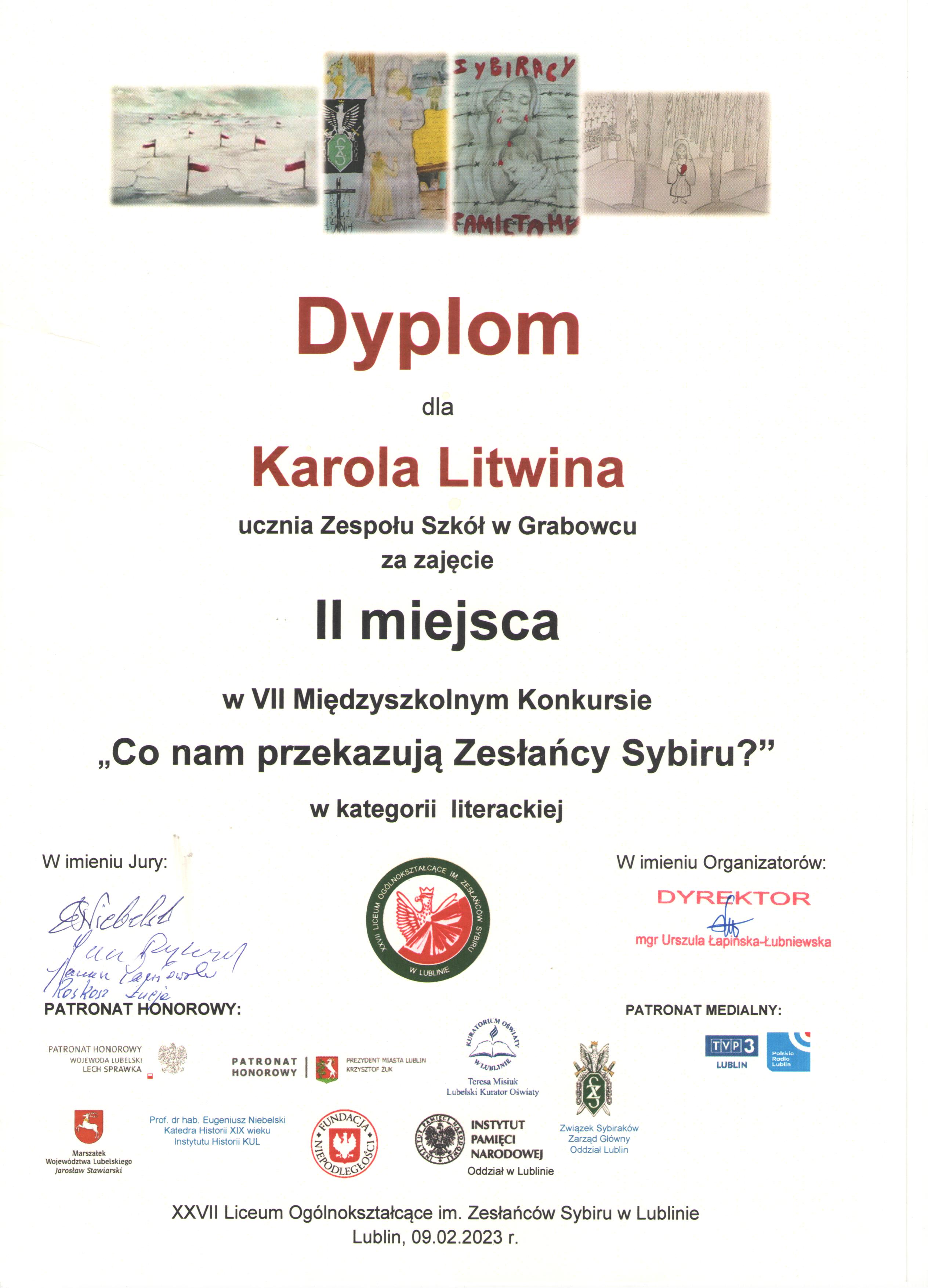 K.Litwin dyplom Sybir